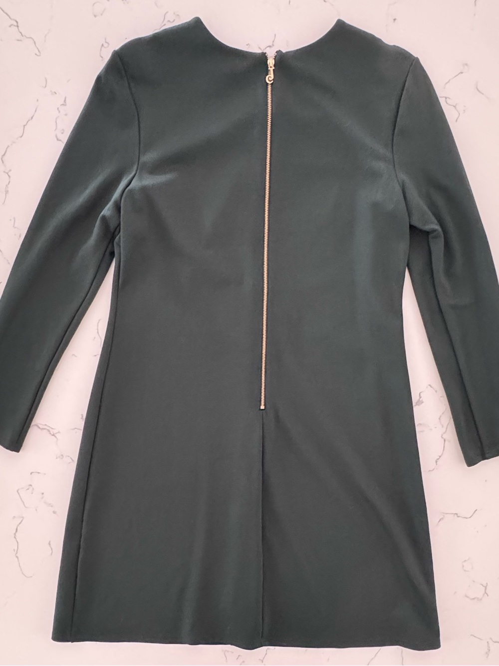 Jude Connally Deep Green Long Sleeve Shift Dress Women’s Size S Made in USA - Picture 4 of 7